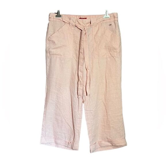 Guess pale pink linen blend pants - Picture 1 of 11